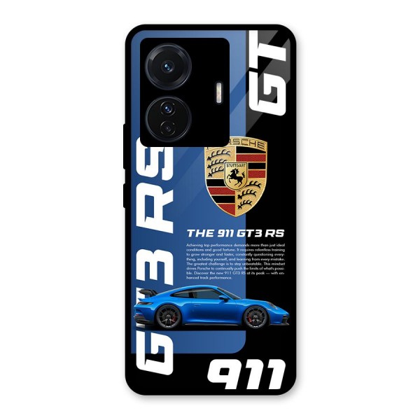 Hyper Car Glass Back Case for Vivo iQOO Z6 Pro