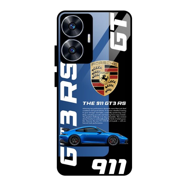 Hyper Car Glass Back Case for realme C55