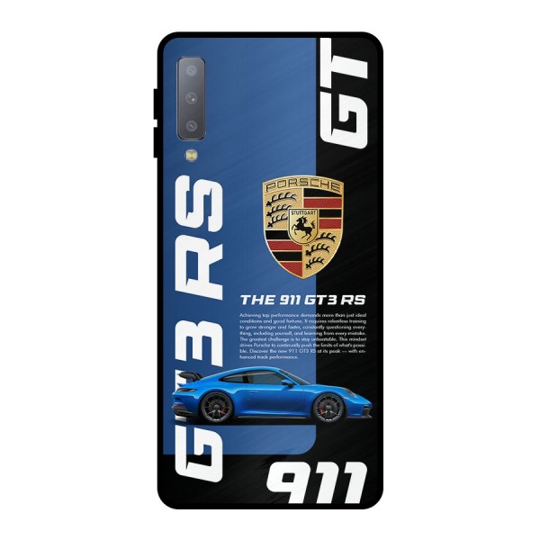 Hyper Car Metal Back Case for Galaxy A7 (2018)