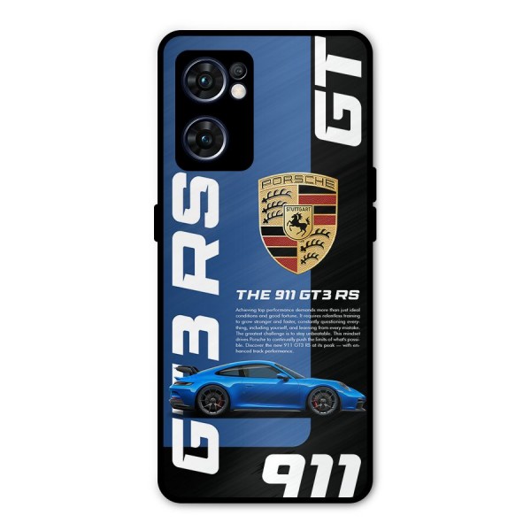 Hyper Car Metal Back Case for Oppo Reno7 5G