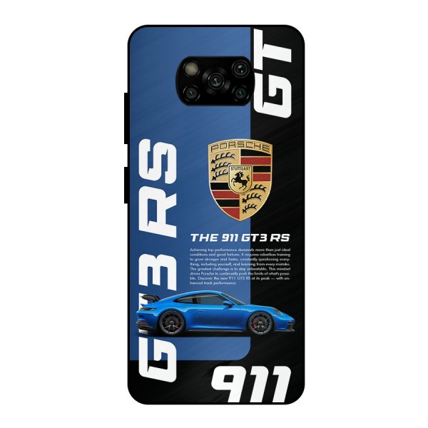 Hyper Car Metal Back Case for Poco X3