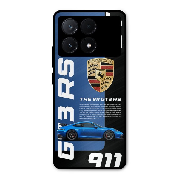 Hyper Car Metal Back Case for Poco X6 Pro