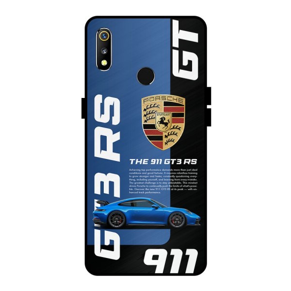 Hyper Car Metal Back Case for Realme 3i