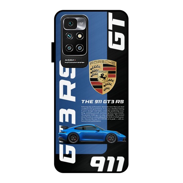 Hyper Car Metal Back Case for Redmi 10 Prime