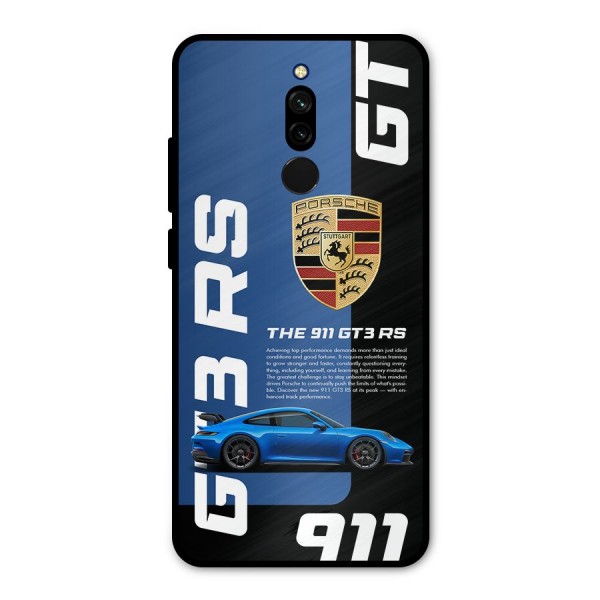 Hyper Car Metal Back Case for Redmi 8