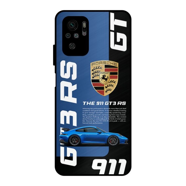 Hyper Car Metal Back Case for Redmi Note 10