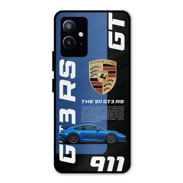 Hyper Car Metal Back Case for Vivo T1 5G