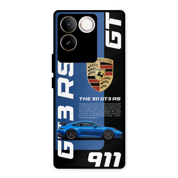 Hyper Car Metal Back Case for Vivo T2 Pro