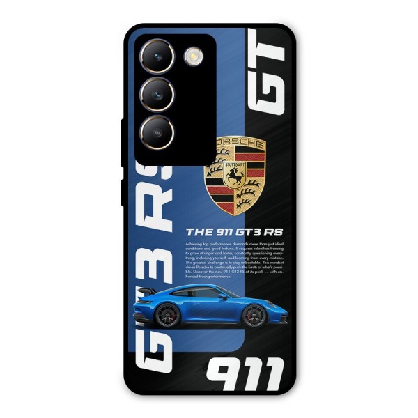 Hyper Car Metal Back Case for Vivo T3 5G