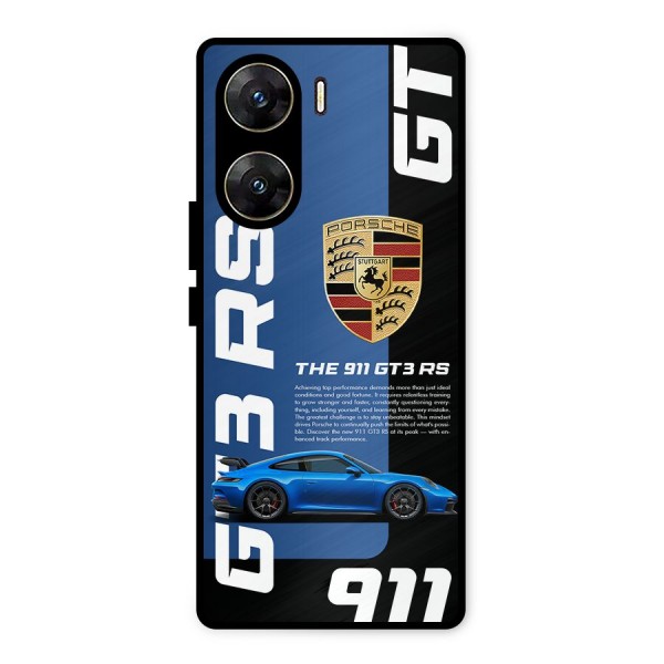 Hyper Car Metal Back Case for Vivo V29e