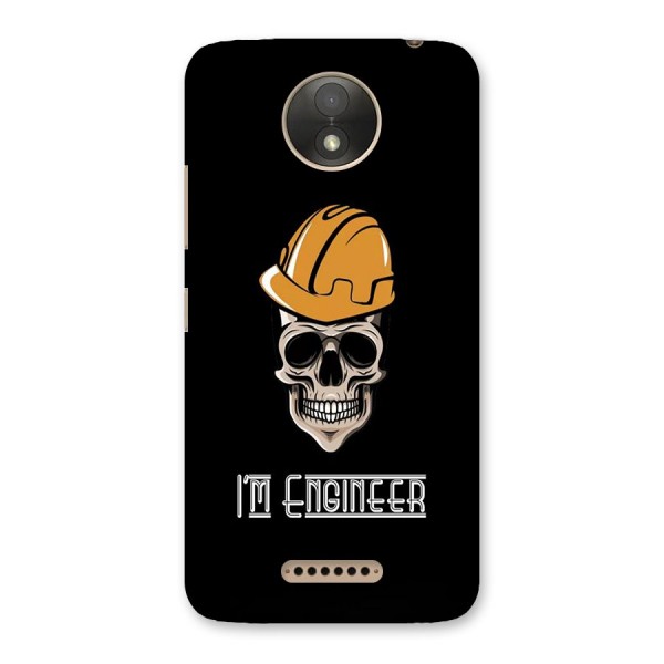 I Am Engineer Back Case for Moto C Plus