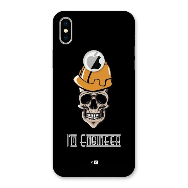 I Am Engineer Back Case for iPhone XS Logo Cut