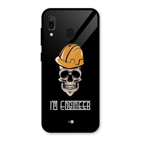 I Am Engineer Glass Back Case for Galaxy A30