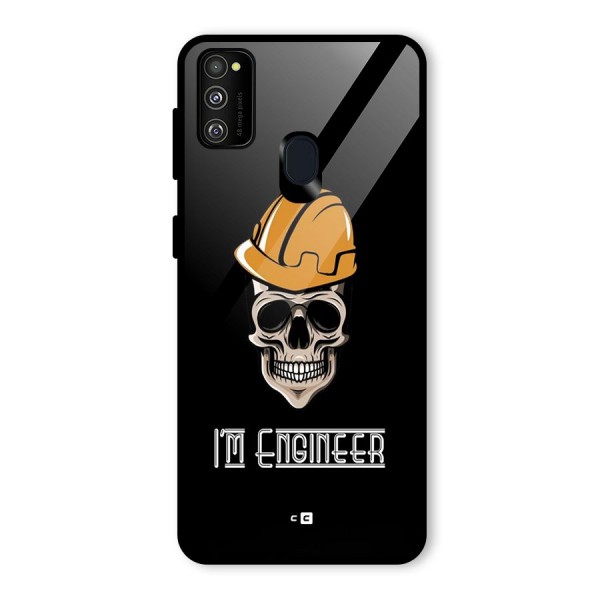 I Am Engineer Glass Back Case for Galaxy M21