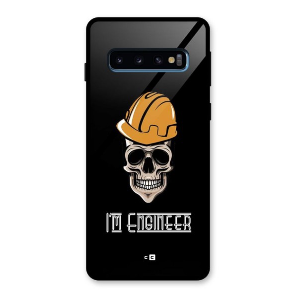 I Am Engineer Glass Back Case for Galaxy S10