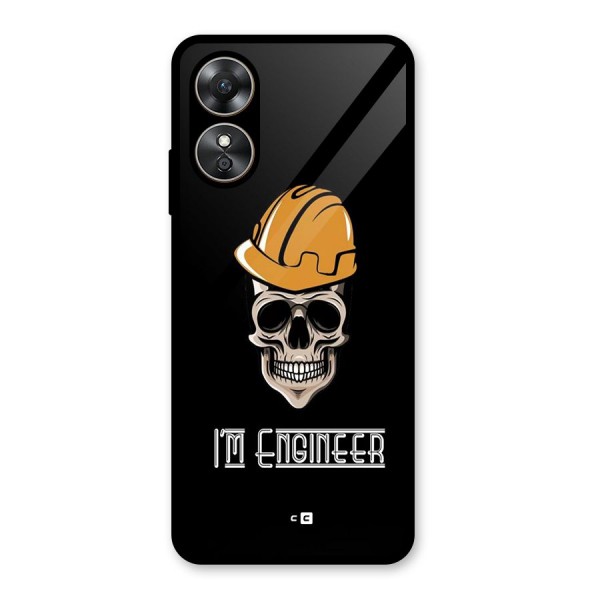 I Am Engineer Glass Back Case for Oppo A17