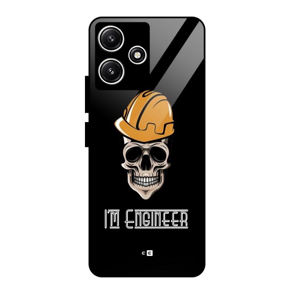 I Am Engineer Glass Back Case for Poco M6 Pro