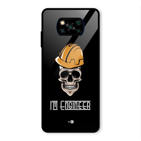 I Am Engineer Glass Back Case for Poco X3 Pro