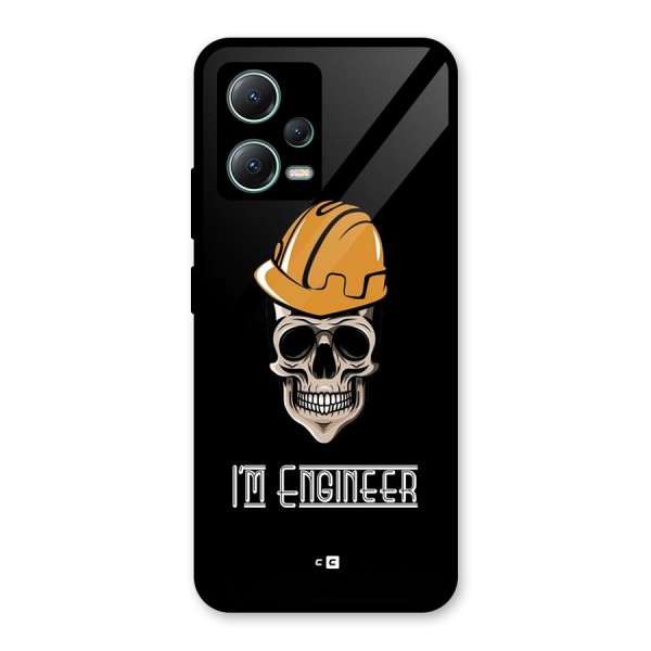 I Am Engineer Glass Back Case for Poco X5