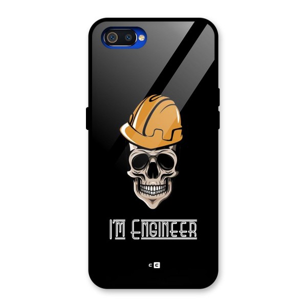 I Am Engineer Glass Back Case for Realme C2