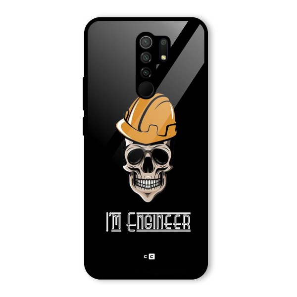 I Am Engineer Glass Back Case for Redmi 9 Prime