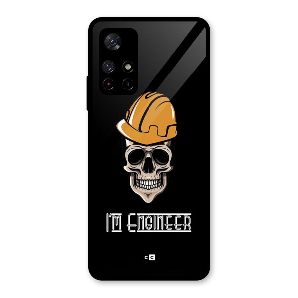 I Am Engineer Glass Back Case for Redmi Note 11T 5G
