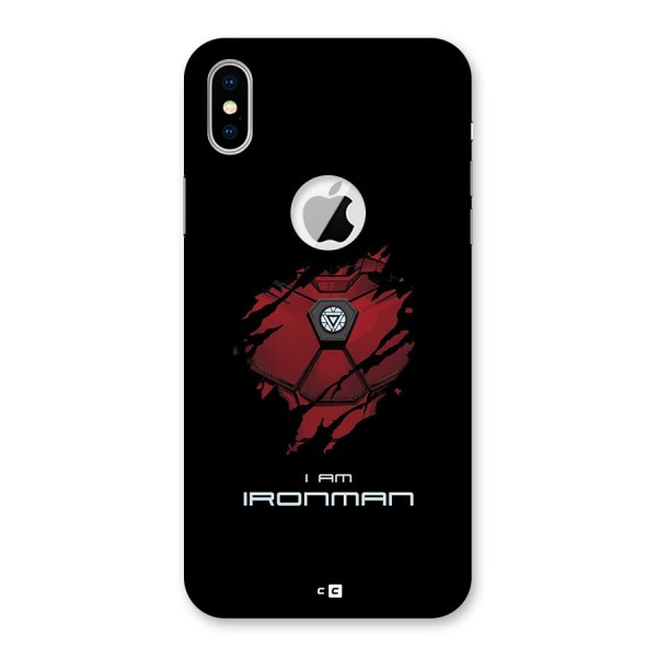 I Am Ironman Back Case for iPhone XS Logo Cut