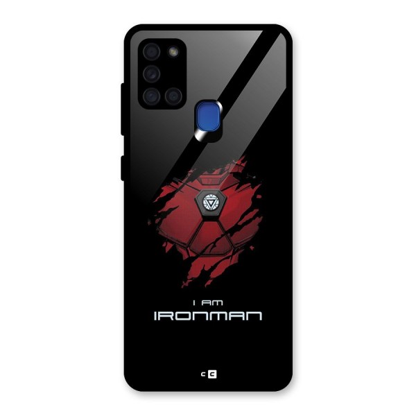 I Am Ironman Glass Back Case for Galaxy A21s