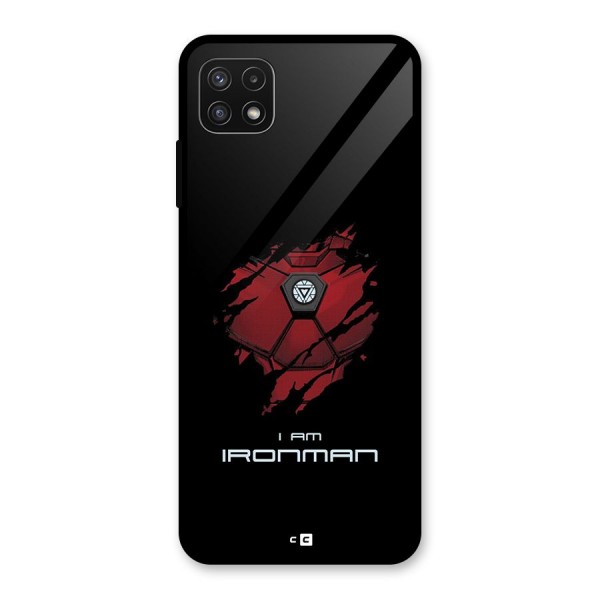 I Am Ironman Glass Back Case for Galaxy A22 5G