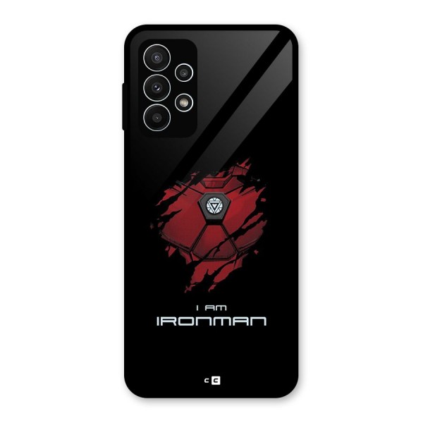 I Am Ironman Glass Back Case for Galaxy A23