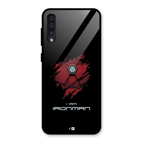 I Am Ironman Glass Back Case for Galaxy A50