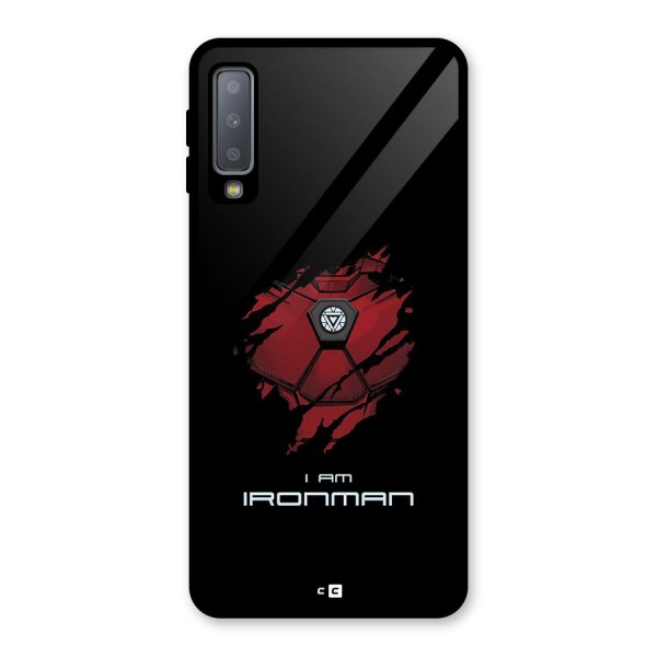 I Am Ironman Glass Back Case for Galaxy A7 (2018)