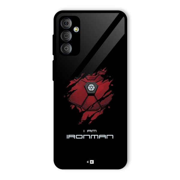 I Am Ironman Glass Back Case for Galaxy F23