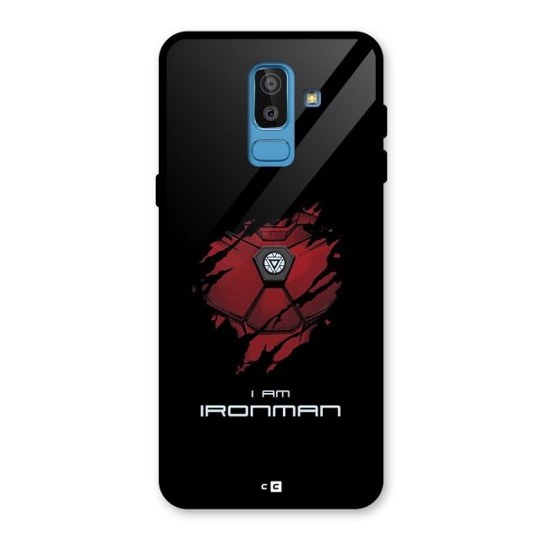 I Am Ironman Glass Back Case for Galaxy J8