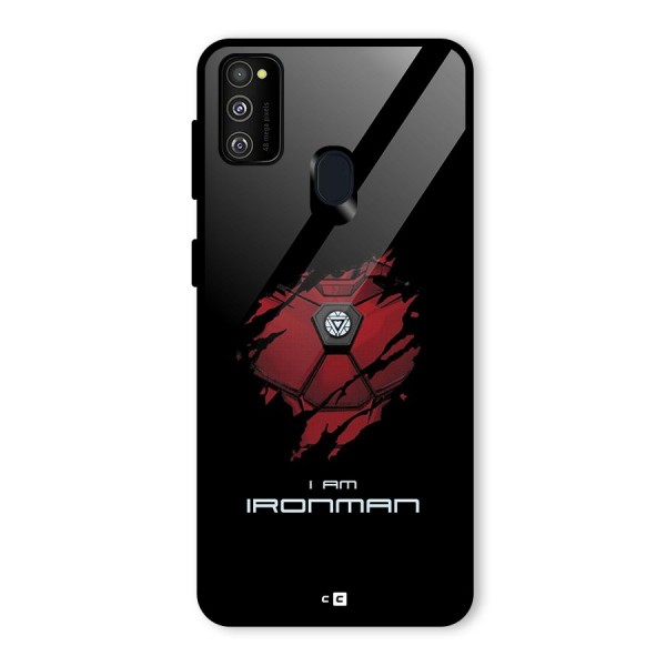 I Am Ironman Glass Back Case for Galaxy M21