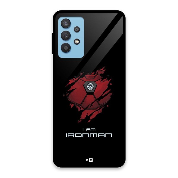 I Am Ironman Glass Back Case for Galaxy M32 5G