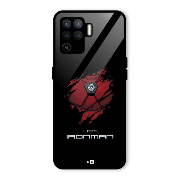 I Am Ironman Glass Back Case for Oppo F19 Pro