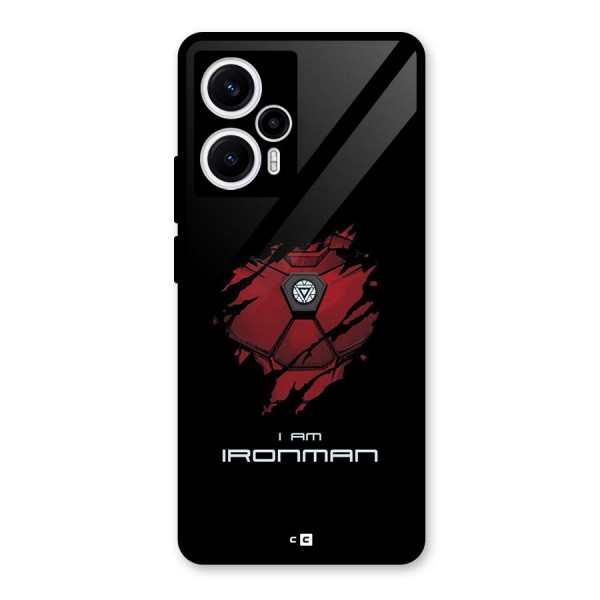 I Am Ironman Glass Back Case for Poco F5