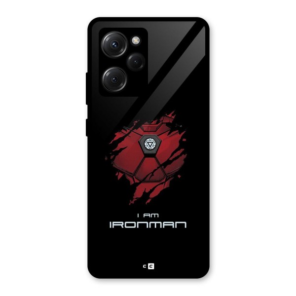 I Am Ironman Glass Back Case for Poco X5 Pro