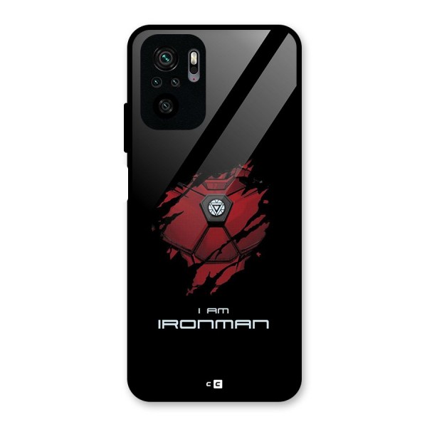 I Am Ironman Glass Back Case for Redmi Note 10S