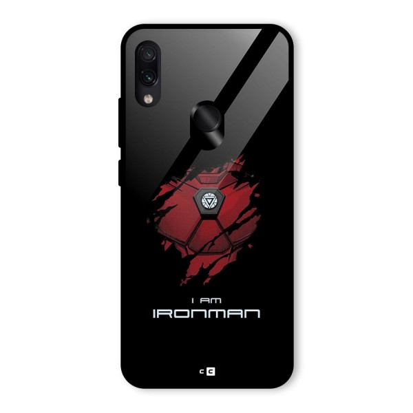 I Am Ironman Glass Back Case for Redmi Note 7S