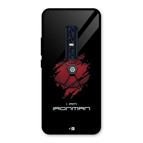 I Am Ironman Glass Back Case for Vivo V17 Pro