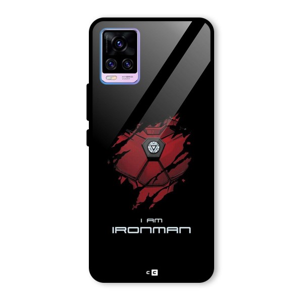 I Am Ironman Glass Back Case for Vivo V20 Pro