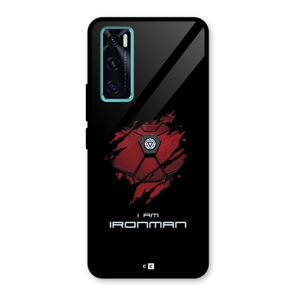 I Am Ironman Glass Back Case for Vivo V20 SE