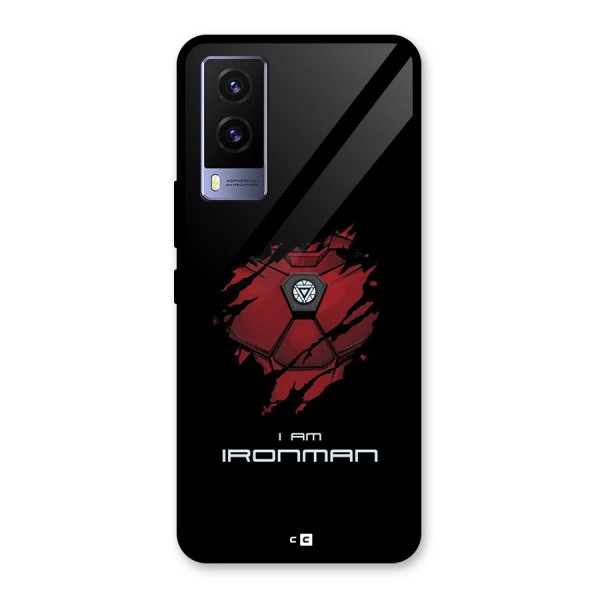 I Am Ironman Glass Back Case for Vivo V21e 5G