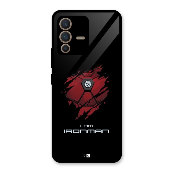 I Am Ironman Glass Back Case for Vivo V23 5G