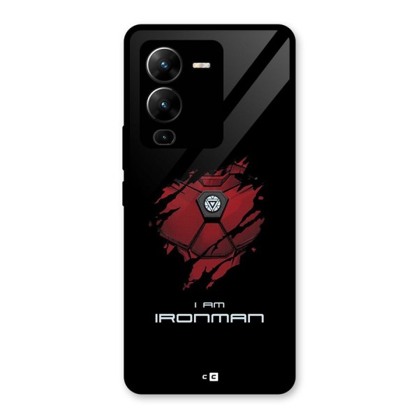 I Am Ironman Glass Back Case for Vivo V25 Pro