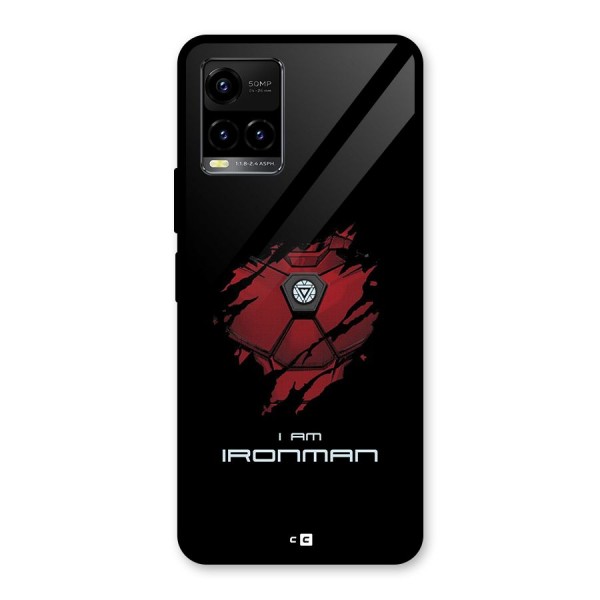 I Am Ironman Glass Back Case for Vivo Y21A