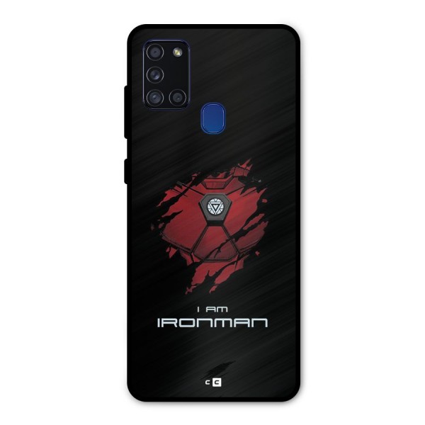 I Am Ironman Metal Back Case for Galaxy A21s