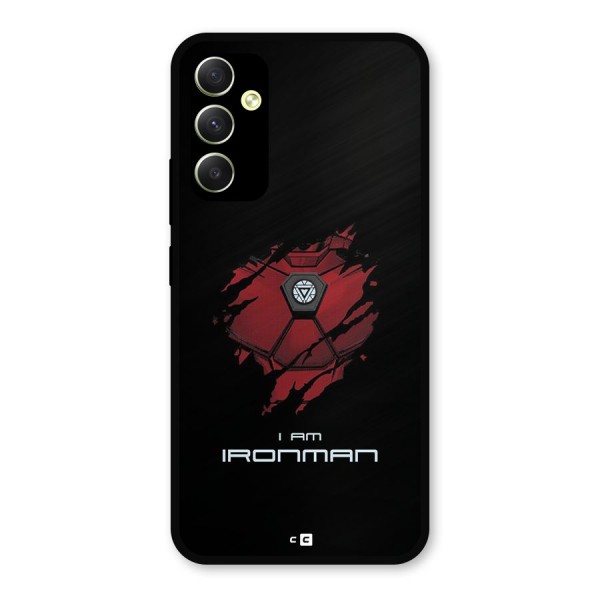 I Am Ironman Metal Back Case for Galaxy A34